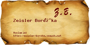 Zeisler Boróka névjegykártya